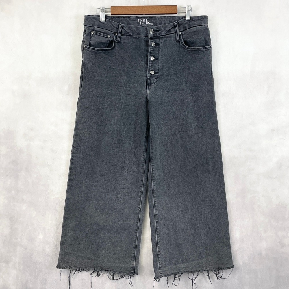 Time Tru Womens Jeans Size‎ 14 Y2K Casual Minimalist Denim Baggy Cropped Ankle